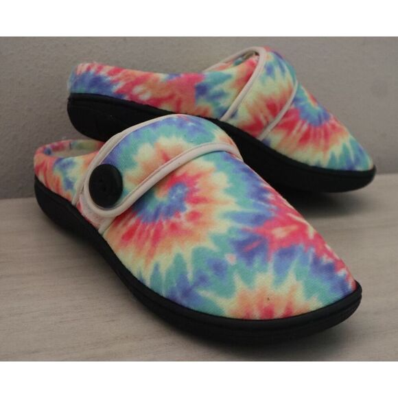 Glolily WMN Sz 9M Tie Dye Mia Faux Shearling Lined Indoor/Outdoor Comfy Slippers - Picture 11 of 15